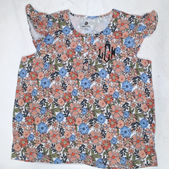BLOOPER CLOTHING: Monogrammed Ruffle Pajama Top