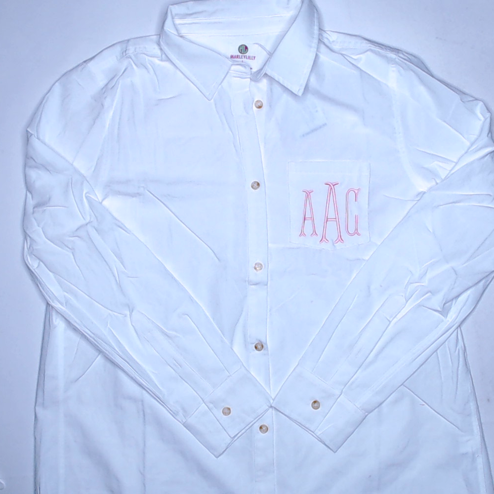 BLOOPER CLOTHING: Monogrammed Button Down Tunic