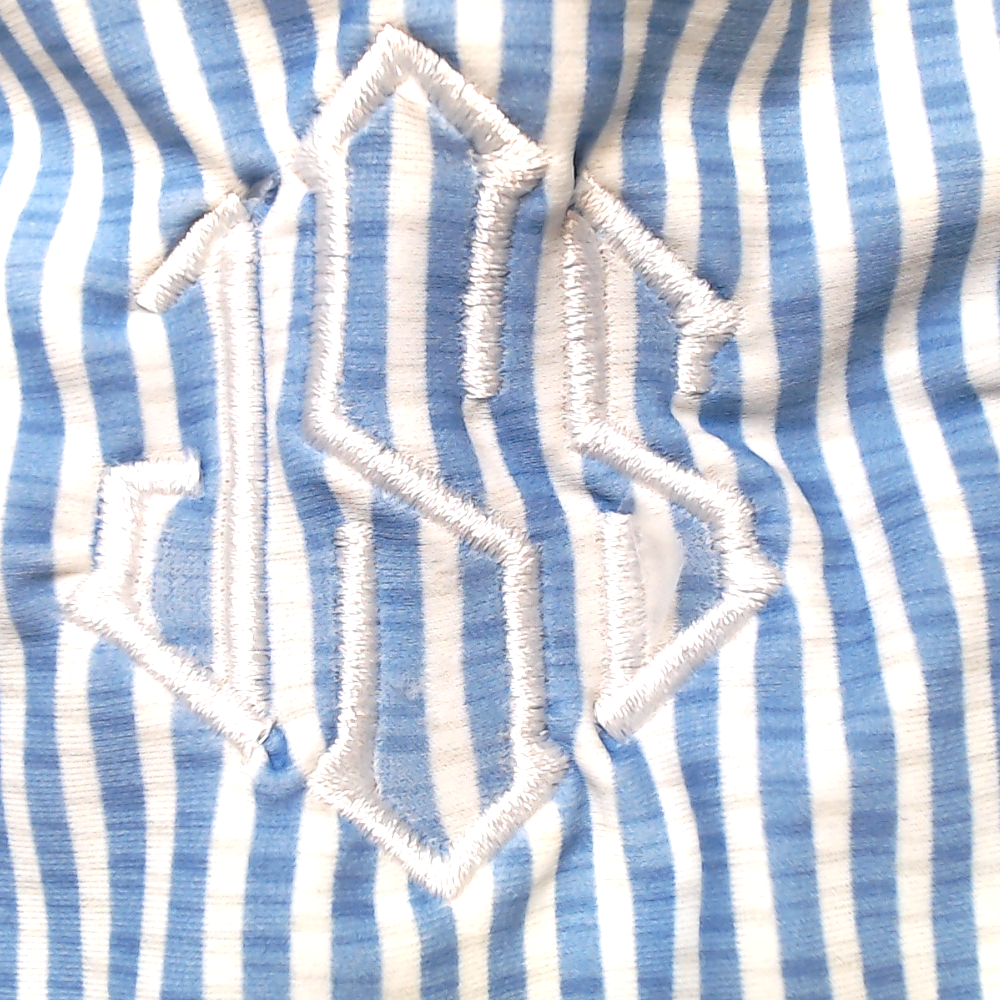 BLOOPER SWIM: Monogrammed High Neck Bikini Top