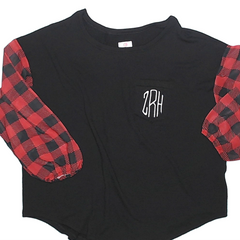 BLOOPER CLOTHING: Monogrammed Puff Sleeve Top