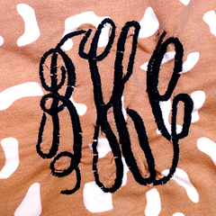 BLOOPER KIDS: Monogrammed Kids Striped Sleeve Dress