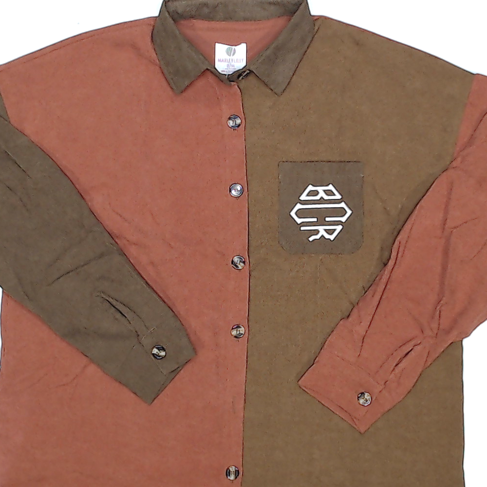 BLOOPER CLOTHING: Monogrammed Oversized Button Down Tunic