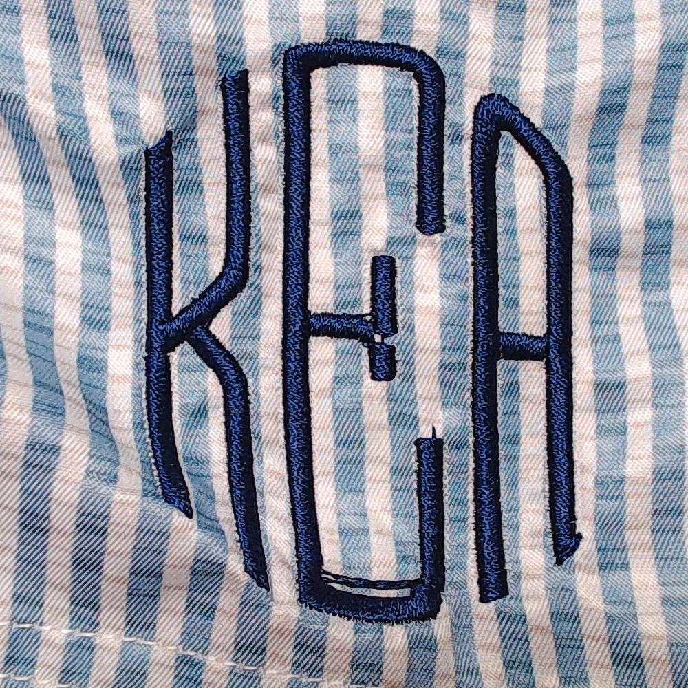 BLOOPER KIDS: Monogrammed Boys Swim Trunks