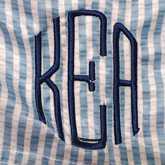 BLOOPER KIDS: Monogrammed Boys Swim Trunks
