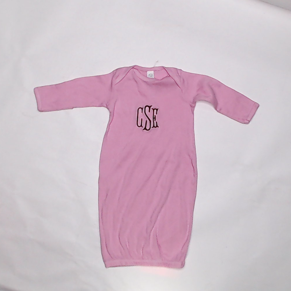 BLOOPER KIDS: Monogrammed Baby Layette Gown