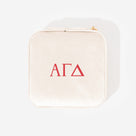 Alpha Gamma Delta Velvet Travel Jewelry Case | Ivory