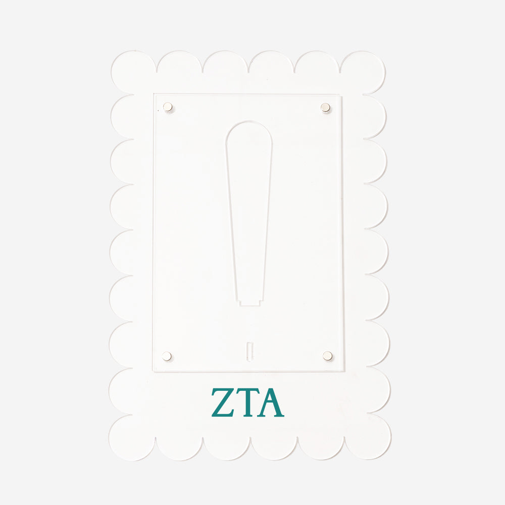 zeta tau alpha scalloped picture frame