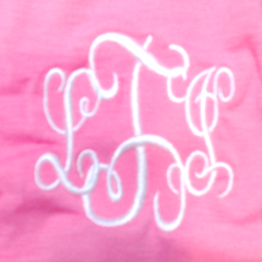 BLOOPER KIDS: Monogrammed Girls Flutter Sleeve Dress