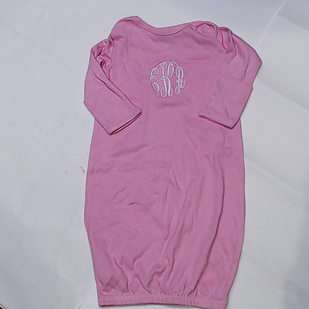 BLOOPER KIDS: Monogrammed Baby Layette Gown