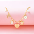 Monogrammed Charm Necklace | Gold