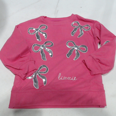 BLOOPER KIDS: Monogrammed Kids Sequin Bow Sweatshirt
