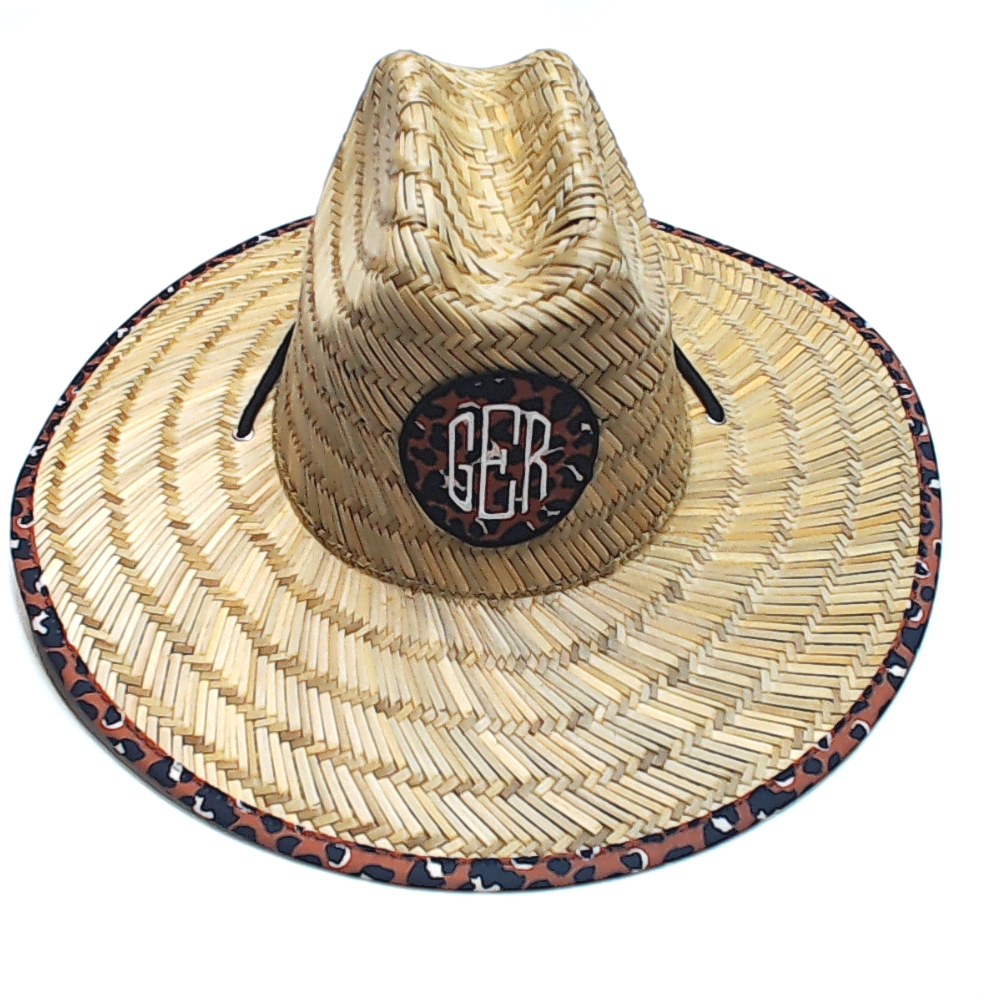 BLOOPER ACCESSORY: Monogrammed Straw Hat