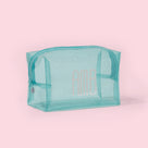 Monogrammed Kids Clear Glitter Bag | Light Mint