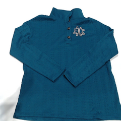 BLOOPER CLOTHING: Monogrammed Cable Knit Pullover