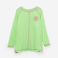 monogrammed athleisure layering tee in lime