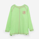 Monogrammed Athleisure Layering Tee | Lime