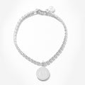 personalized tennis bracelet in silver