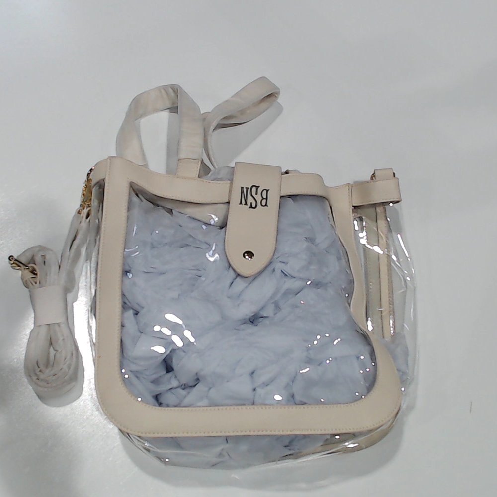 BLOOPER BAG: Monogrammed Clear Stadium Approved Tote