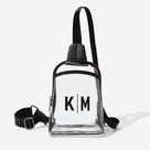 Monogrammed Clear Sling Bag | Black