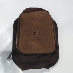 BLOOPER ACCESSORY: Personalized Waxed Canvas Hanging Toiletry Bag