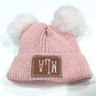 BLOOPER KIDS: Monogrammed Kids Pom Pom Beanie