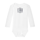 Monogrammed Baby Long Sleeve Bodysuit | White