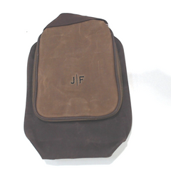 BLOOPER BAG: Personalized Waxed Canvas Hanging Toiletry Bag