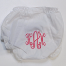 BLOOPER KIDS: Monogrammed White Eyelet Baby Bloomers
