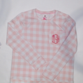 BLOOPER CLOTHING: Monogrammed Gingham Sweatshirt