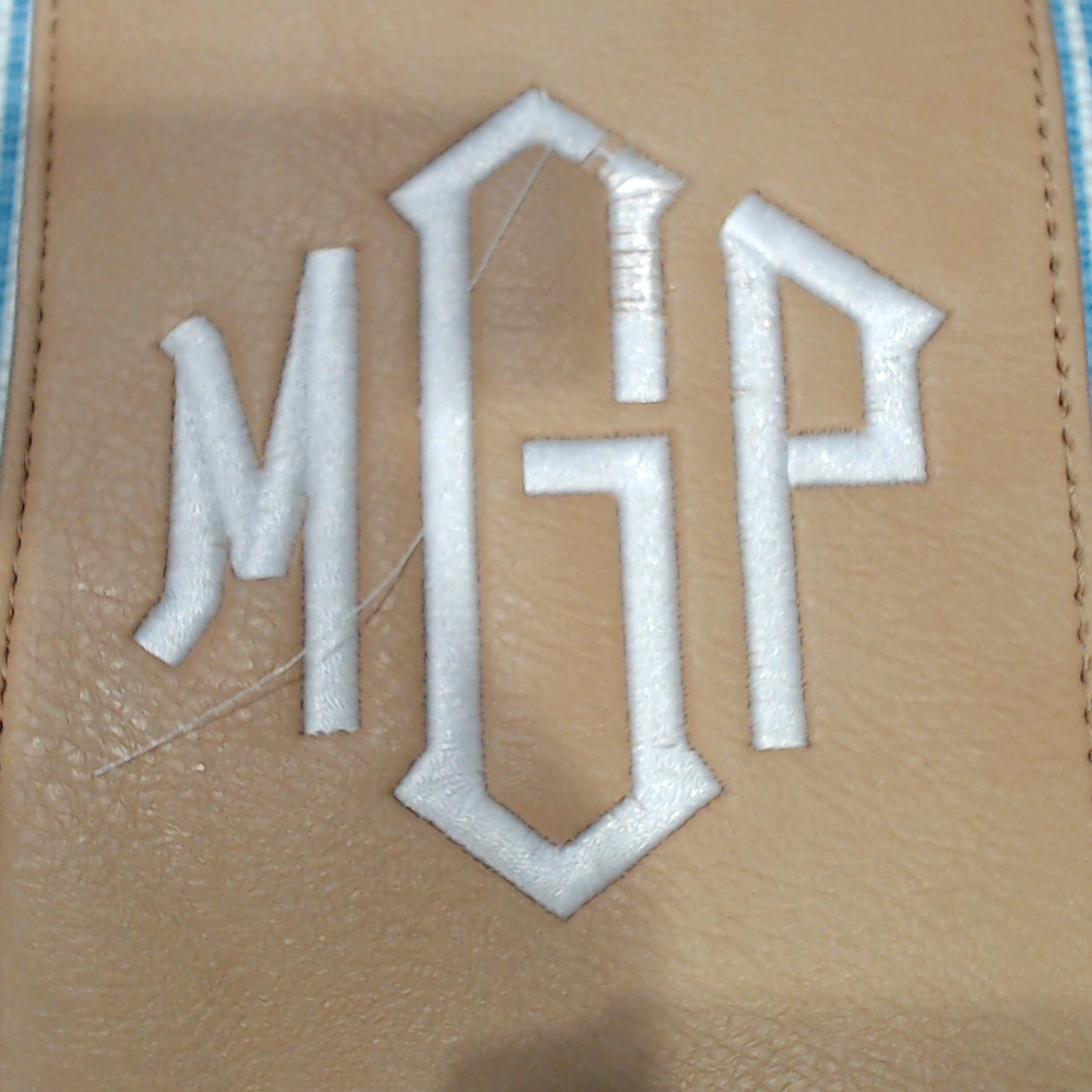 BLOOPER BAG: Monogrammed Seersucker Weekender