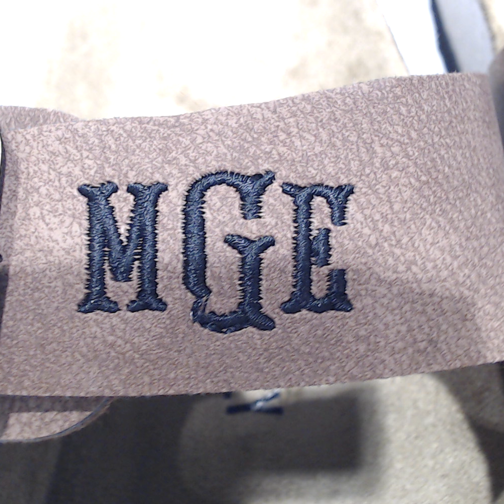 BLOOPER SHOES: Monogrammed Double Strap Sandals