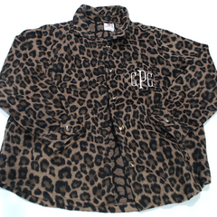 BLOOPER CLOTHING: Monogrammed Fuzzy Shacket