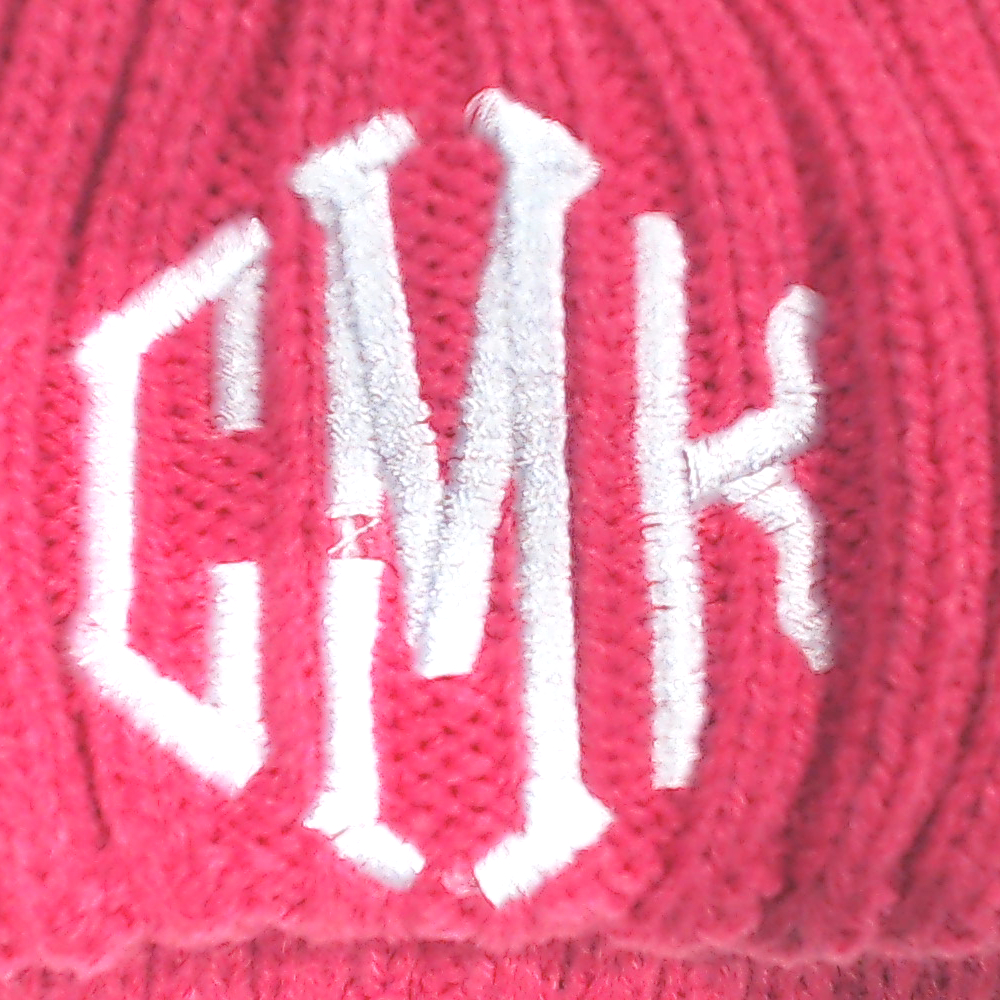 BLOOPER ACCESSORY: Monogrammed Pom Pom Beanie