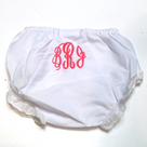 BLOOPER KIDS: Monogrammed White Eyelet Baby Bloomers