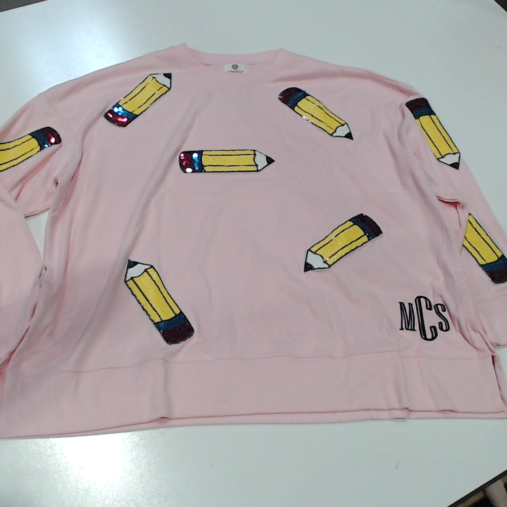 BLOOPER CLOTHING: Monogrammed Sequin Teacher Sweatshirt