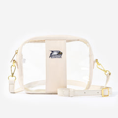 Georgia Southern Clear Stadium Crossbody Bag in Bone