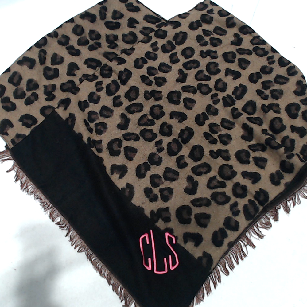 BLOOPER CLOTHING: Monogrammed Leopard Poncho