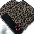 BLOOPER CLOTHING: Monogrammed Leopard Poncho