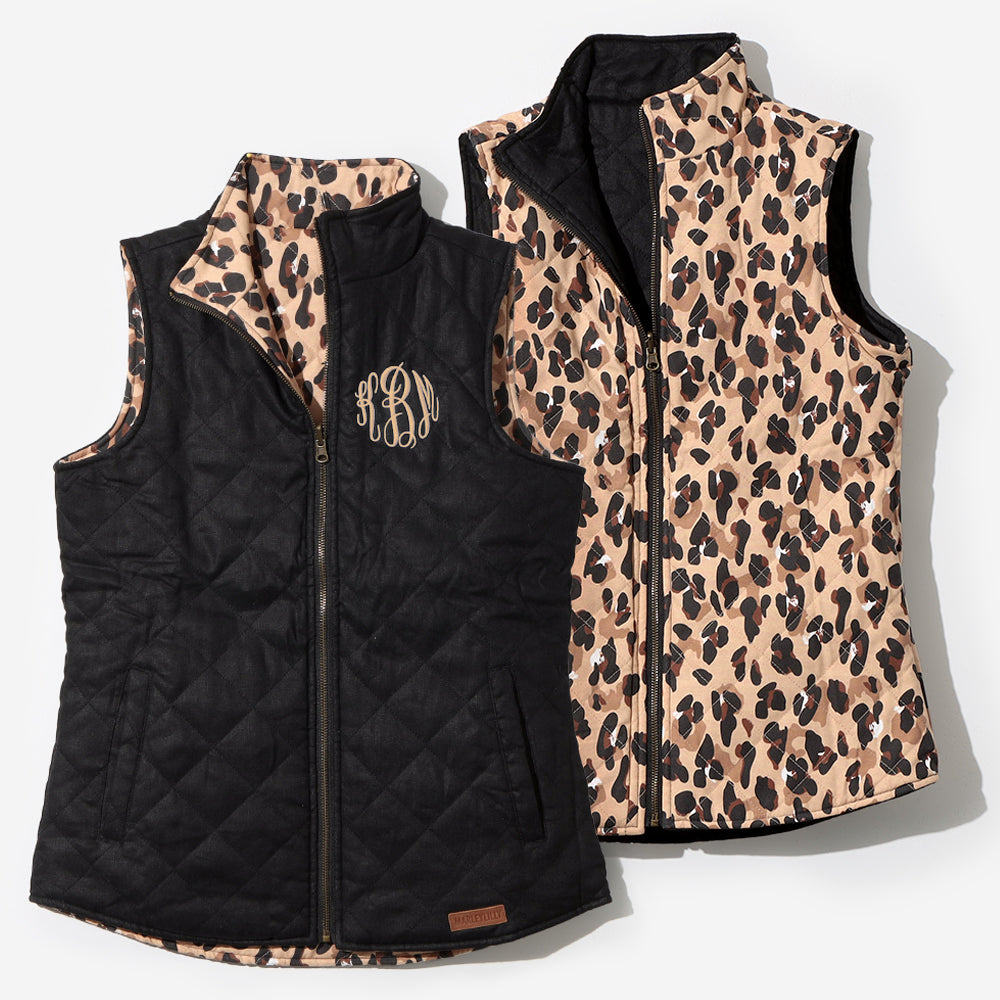 Personalized Ladies Reversible Plaid Vest - Marleylilly