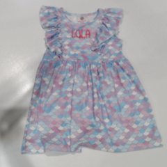 BLOOPER KIDS: Monogrammed Girls Ruffle Dress