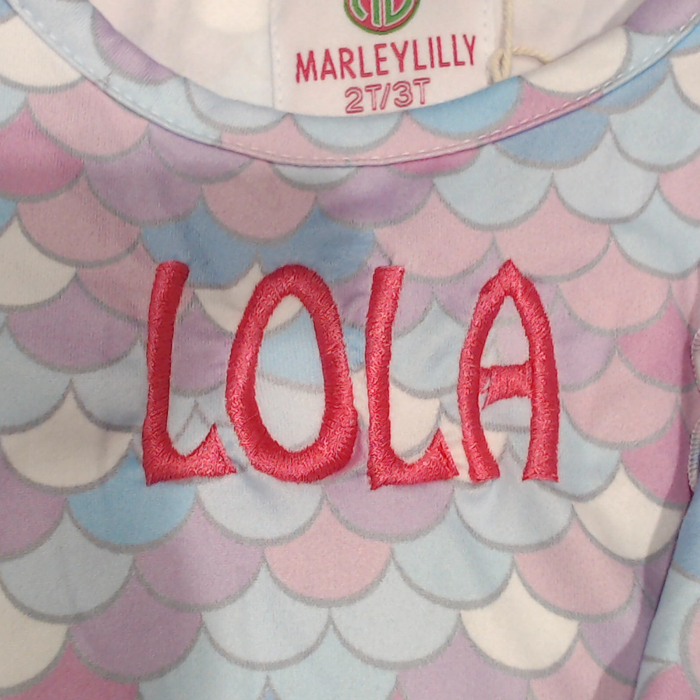 BLOOPER KIDS: Monogrammed Girls Ruffle Dress