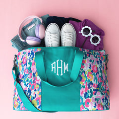 2026 watercolor cheetah kids weekend bag spillshot