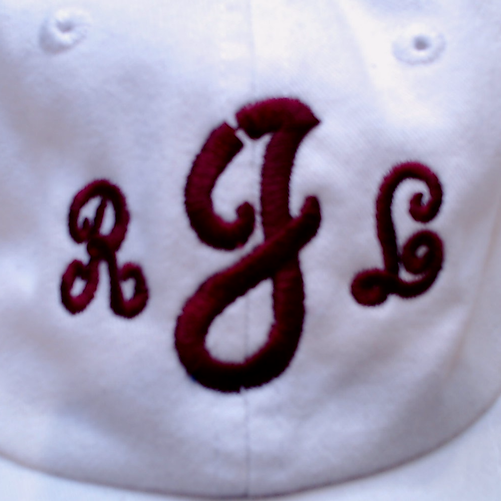 BLOOPER ACCESSORY: Monogrammed Baseball Hat