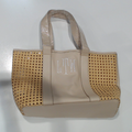 BLOOPER BAG: Monogrammed Straw Caning Tote
