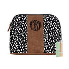 Monogrammed Dottie Cosmetic Case | Black Dot