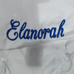 BLOOPER KIDS: Monogrammed White Eyelet Baby Bloomers