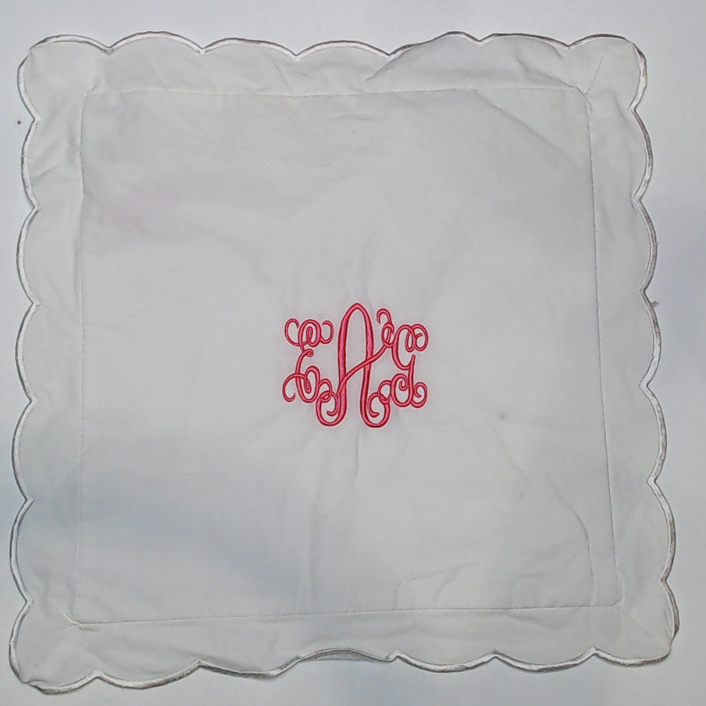 BLOOPER ACCESSORY: Monogrammed Pillow Sham