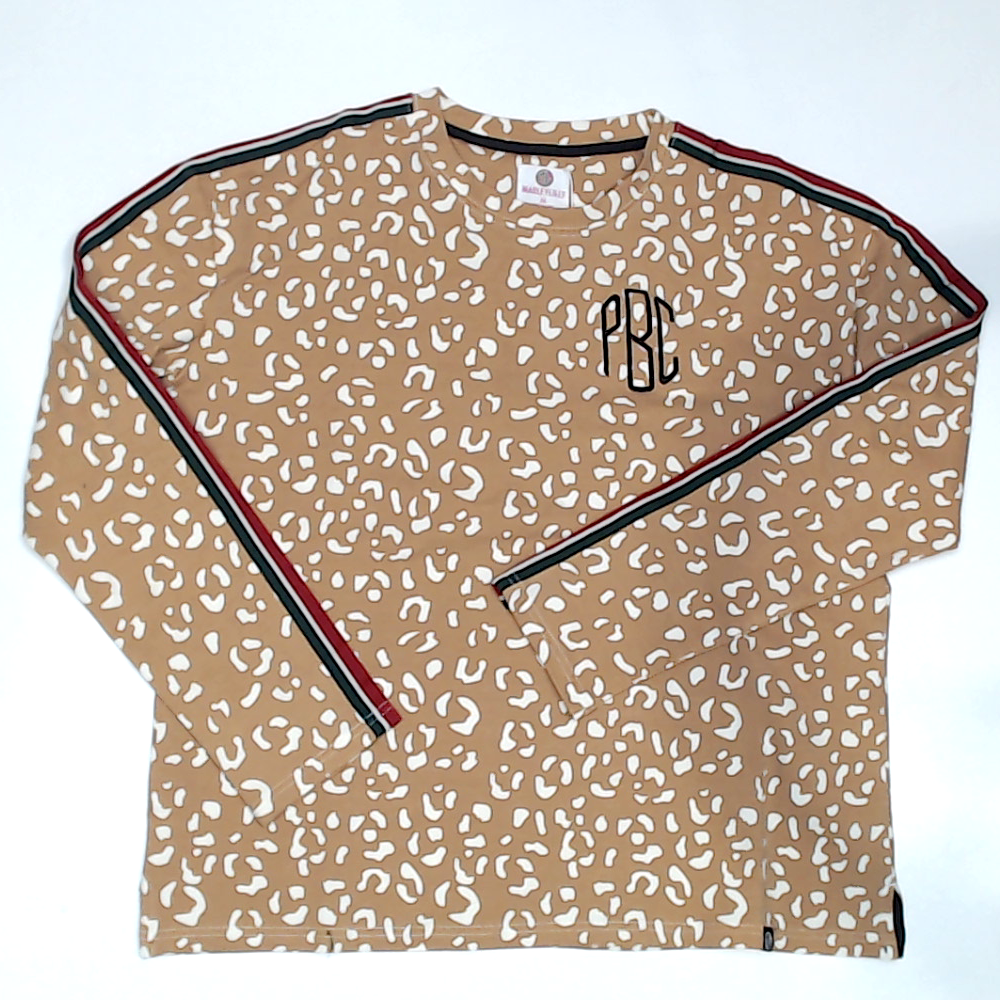 BLOOPER CLOTHING: Monogrammed Striped Sleeve Shirt