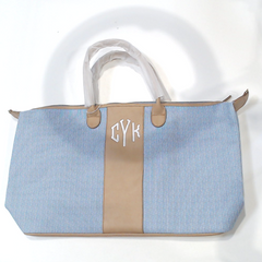 BLOOPER BAG: Monogrammed Seersucker Weekender - Promotional