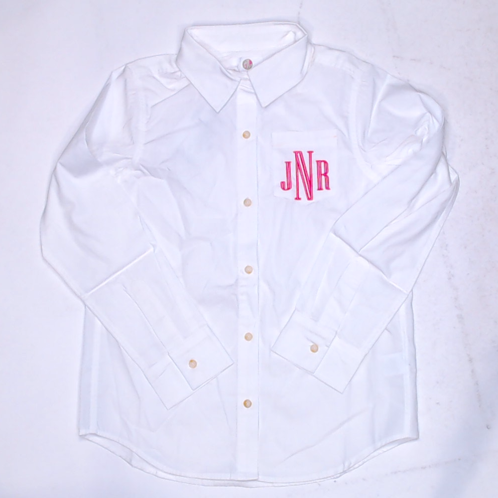 BLOOPER KIDS: Monogrammed Kids Button Down Tunic